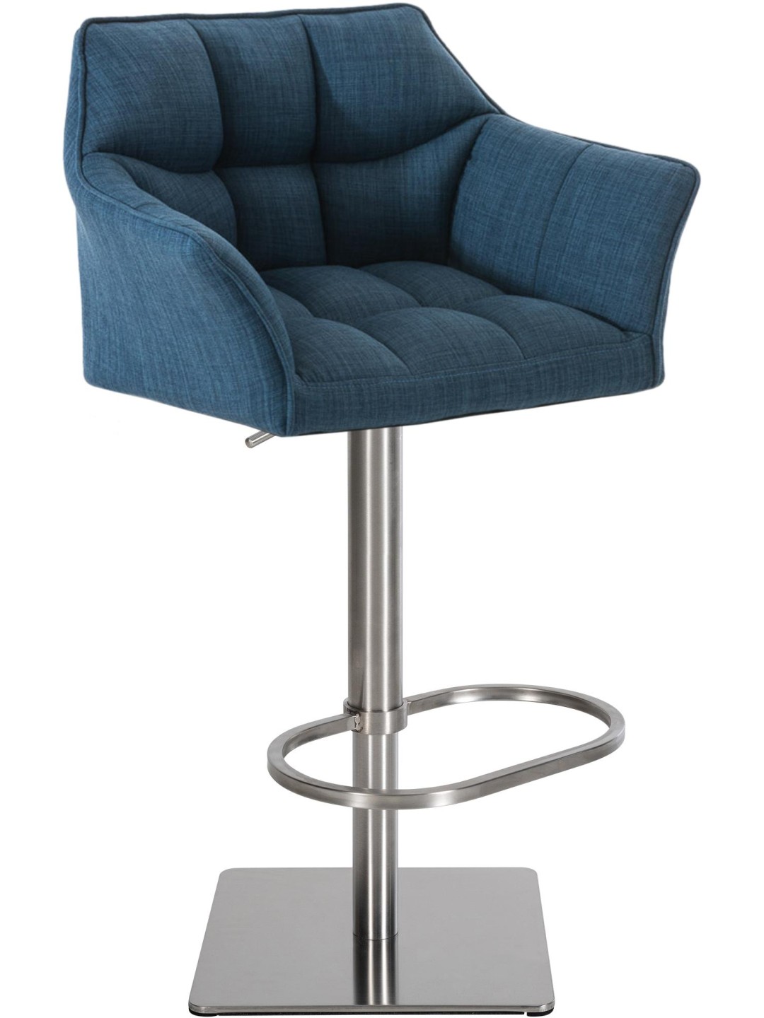 Tabouret de bar Damaso E tissu, bleu
