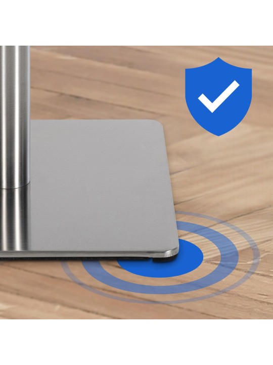 Lot de 2 tabourets de bar tissu Damaso acier inoxydable, gris foncé