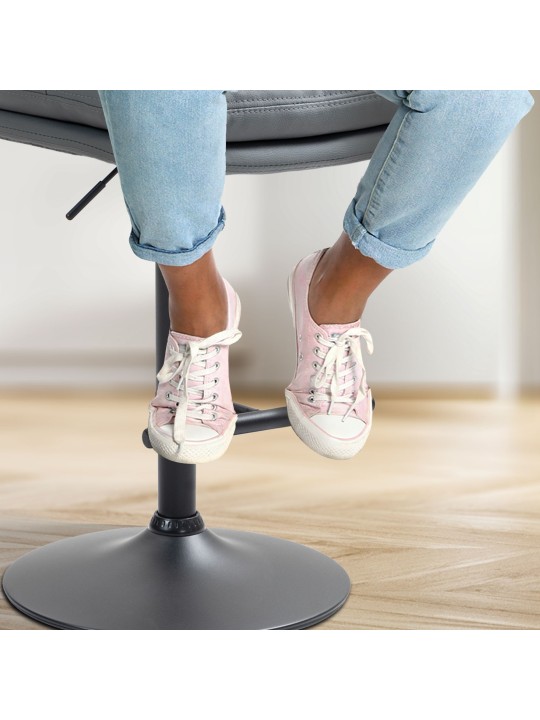 Tabouret de bar Damar simili cuir, gris Tabouret de bar Damar simili cuir, gris