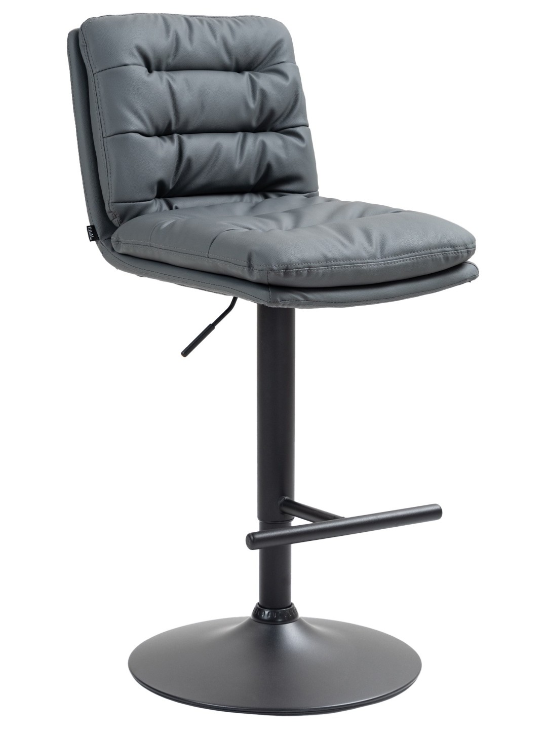 Tabouret de bar Damar simili cuir, gris