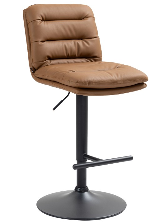 Tabouret de bar Damar simili cuir, brun clair Tabouret de bar Damar simili cuir, brun clair