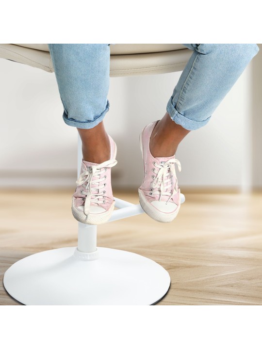 Tabouret de bar Damar simili cuir, crème