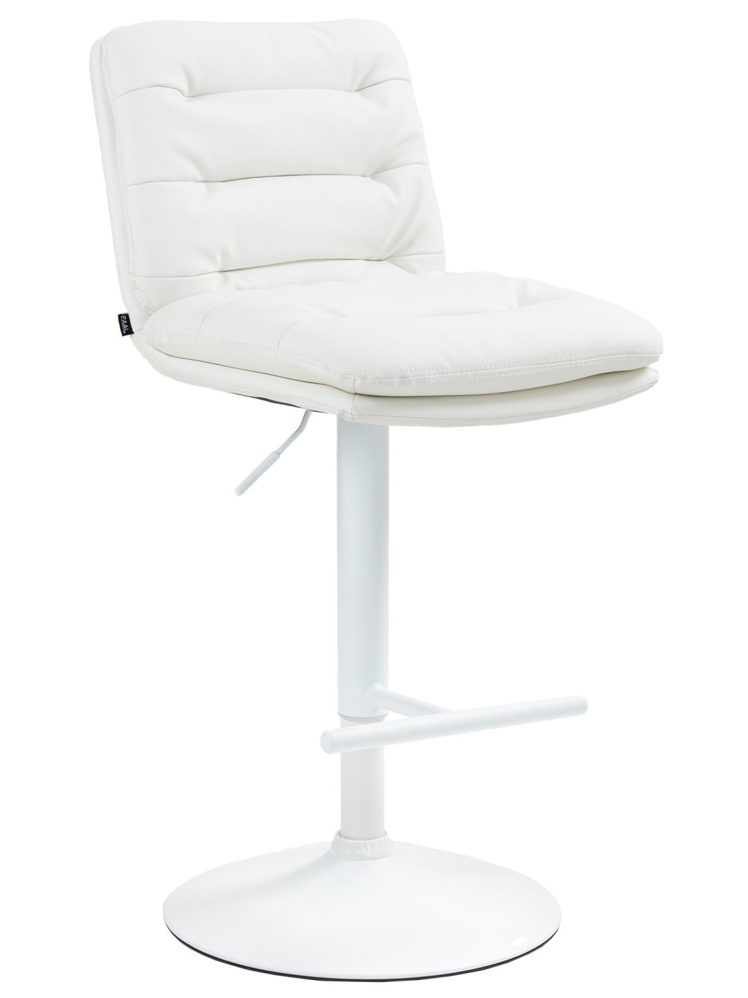 Tabouret de bar Damar simili cuir, blanc