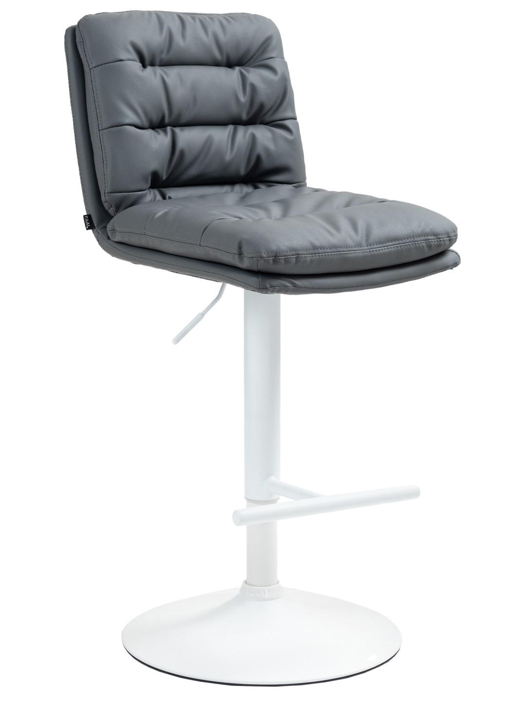 Tabouret de bar Damar simili cuir, gris