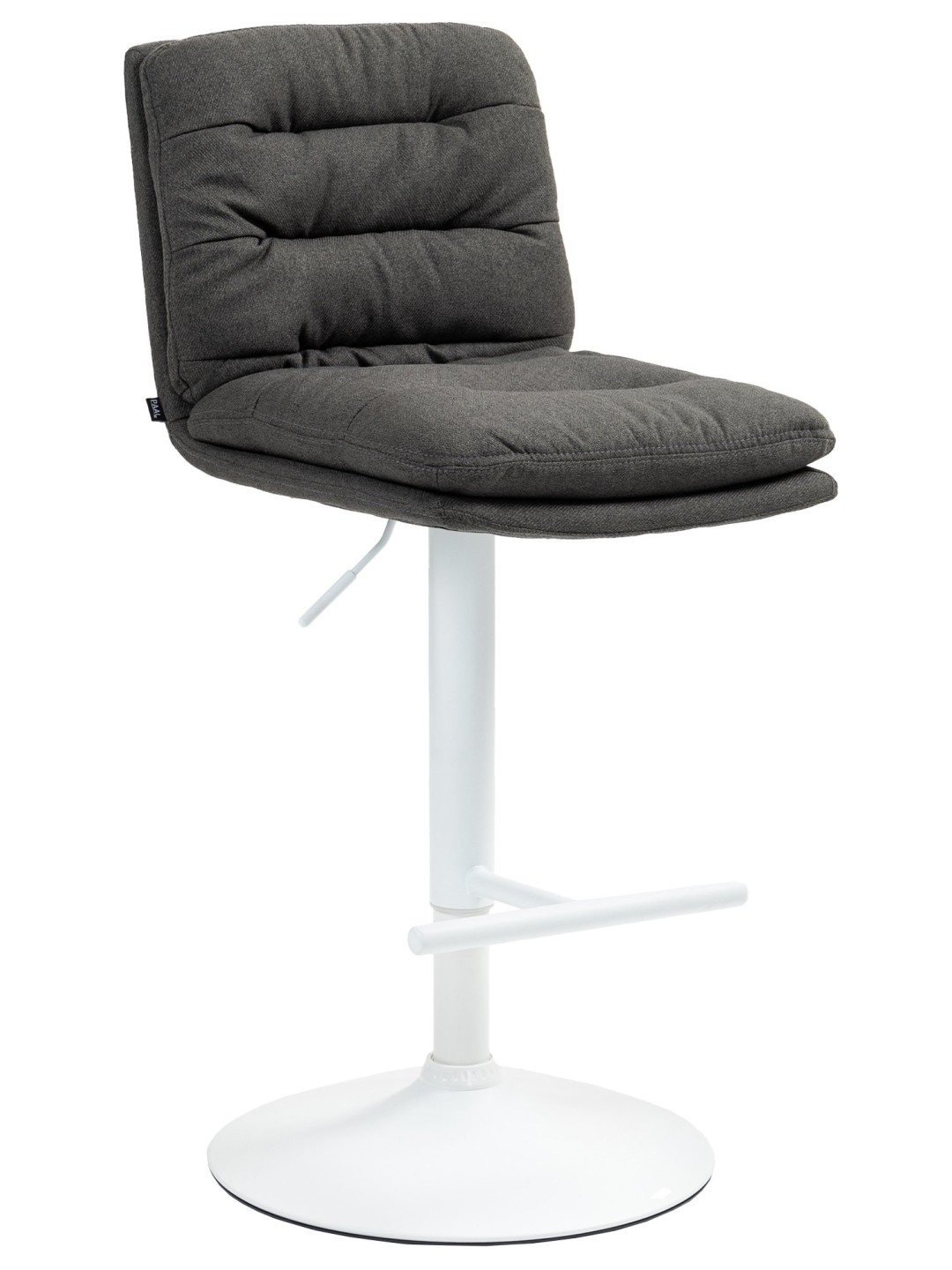 Tabouret de bar tissu Damar, gris foncé