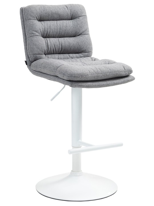 Tabouret de bar tissu Damar, gris Tabouret de bar tissu Damar, gris