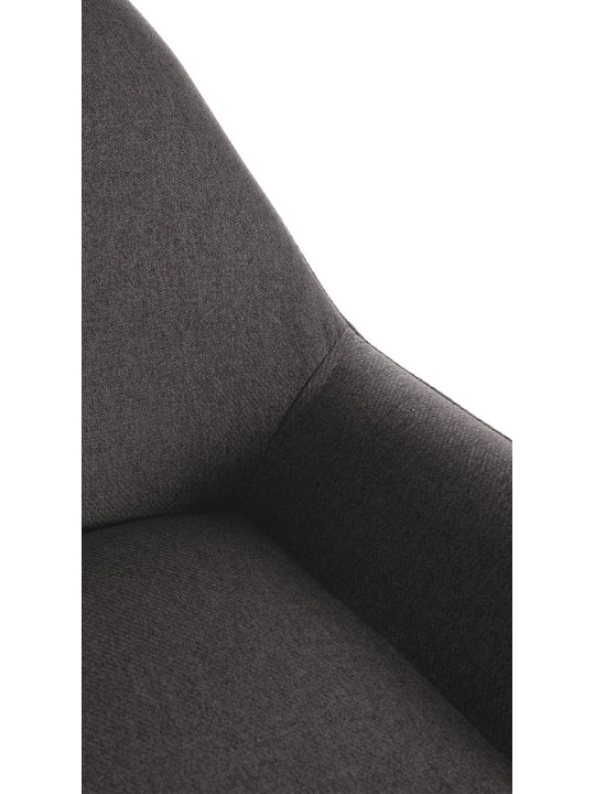 Tabouret de bar Braga Gold tissu, gris foncé Tabouret de bar Braga Gold tissu, gris foncé