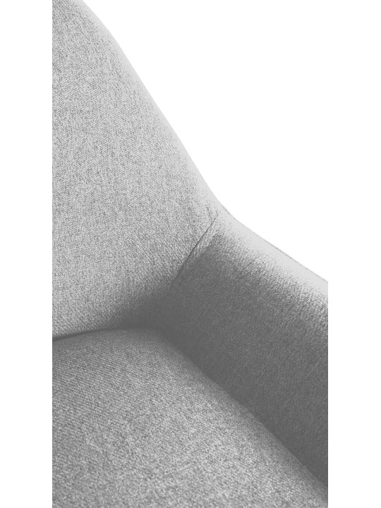 Tabouret de bar Braga Gold tissu, gris