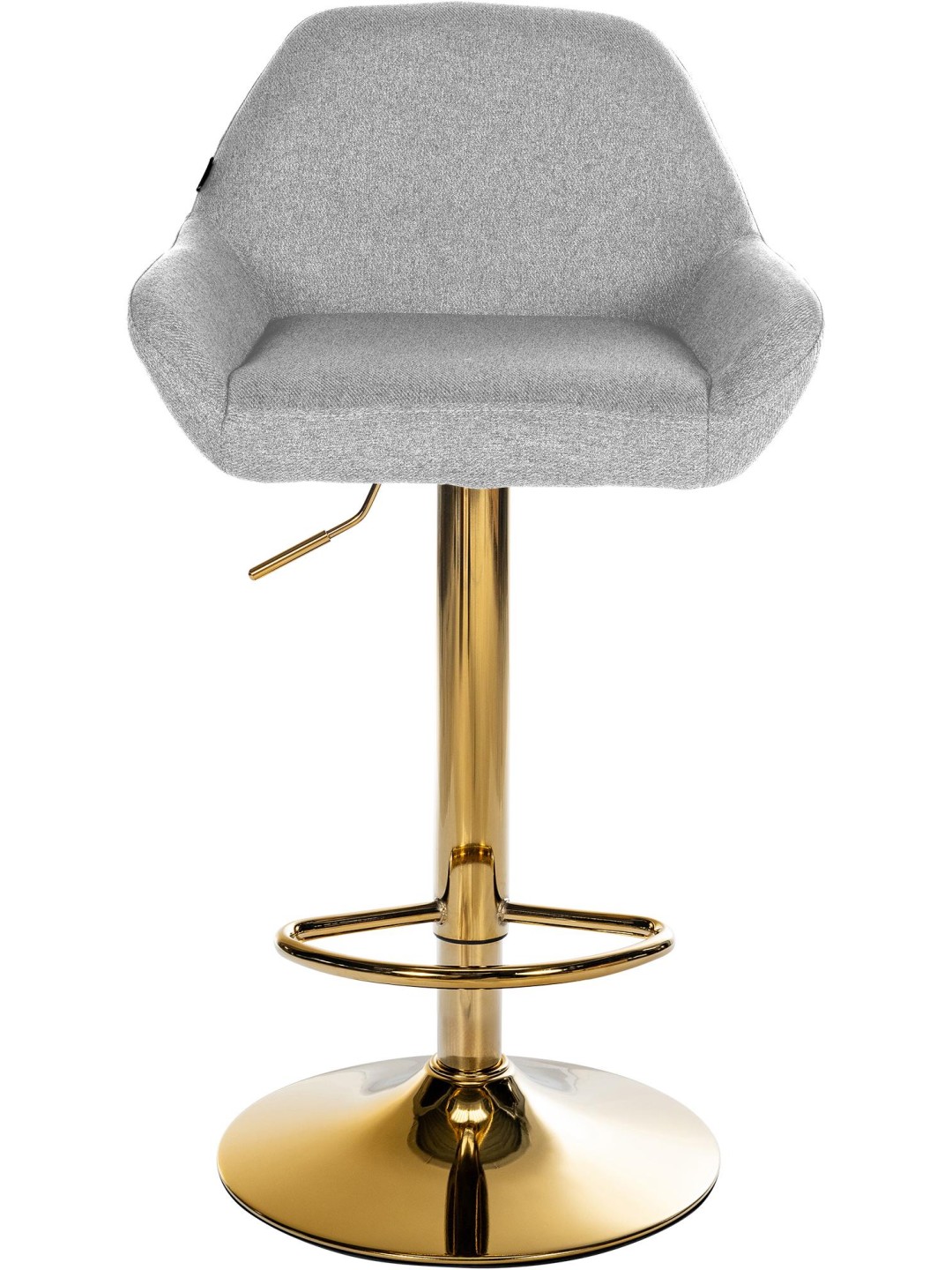 Tabouret de bar Braga Gold tissu, gris