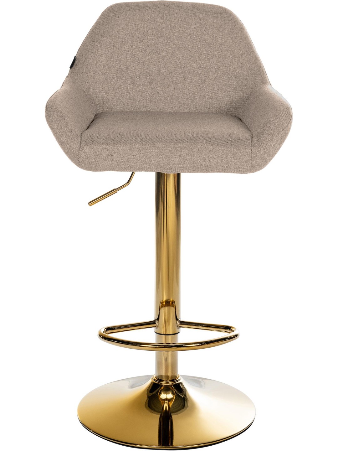 Tabouret de bar Braga Gold tissu, taupe