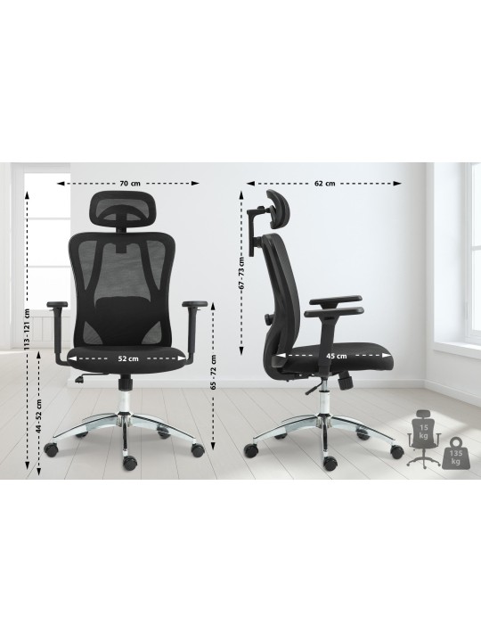 Chaise de bureau Bryden, noir