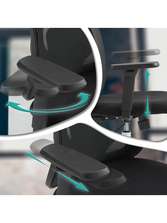 Chaise de bureau Bryden, noir