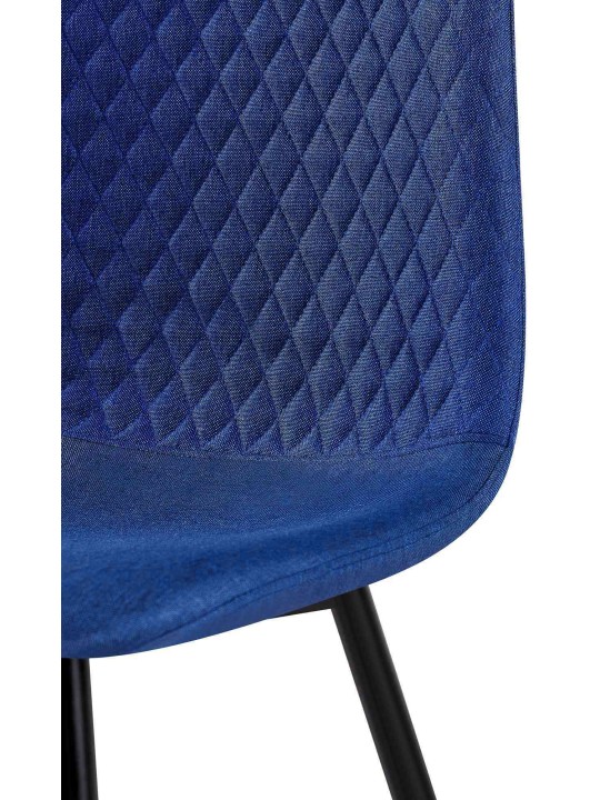 Lot de 4 chaises Giverny tissu, bleu Lot de 4 chaises Giverny tissu, bleu