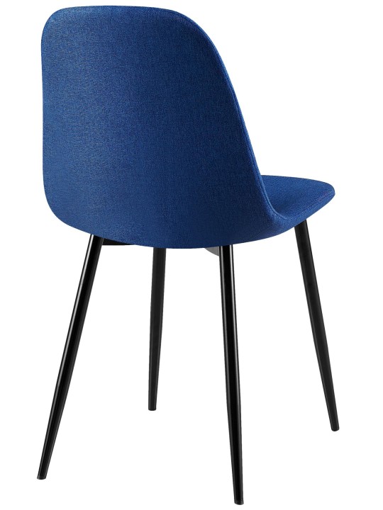 Lot de 4 chaises Giverny tissu, bleu Lot de 4 chaises Giverny tissu, bleu