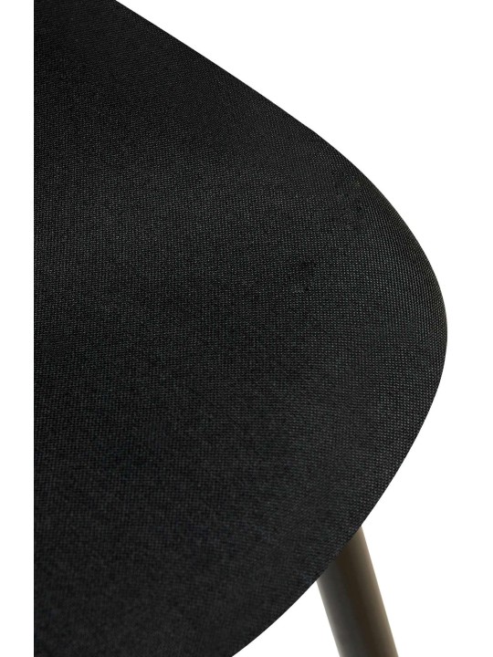 Lot de 4 chaises Giverny tissu, noir Lot de 4 chaises Giverny tissu, noir