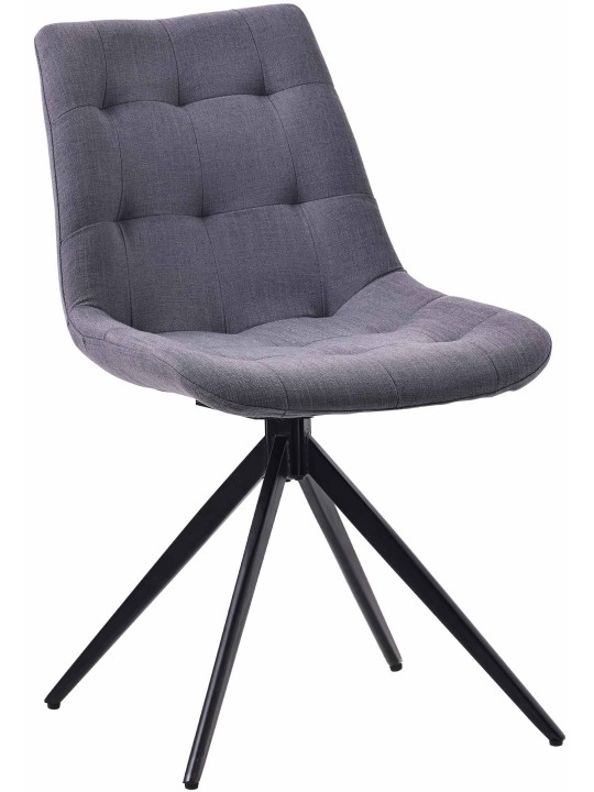 Chaise de salle à manger tissu Merna, gris foncé Chaise de salle à manger tissu Merna, gris foncé