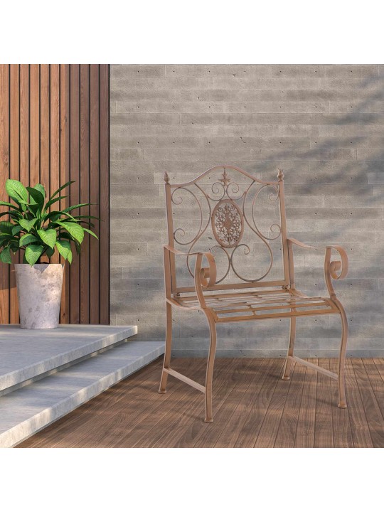 Lot de 2 chaises de jardin Punjab, brun antique Lot de 2 chaises de jardin Punjab, brun antique