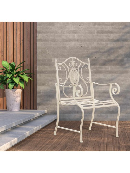 Lot de 2 chaises de jardin Punjab, crème antique Lot de 2 chaises de jardin Punjab, crème antique