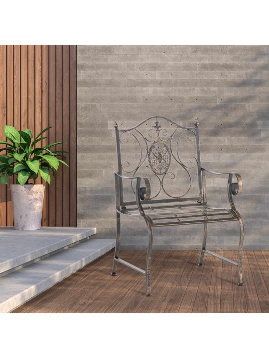 Lot de 2 chaises de jardin Punjab, bronze