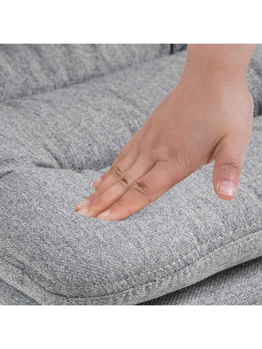 Lot de 2 tabourets de bar tissu Damar, gris Lot de 2 tabourets de bar tissu Damar, gris