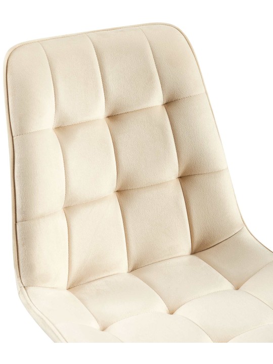 Chaise de salle à manger en velours Gifford, crème Chaise de salle à manger en velours Gifford, crème