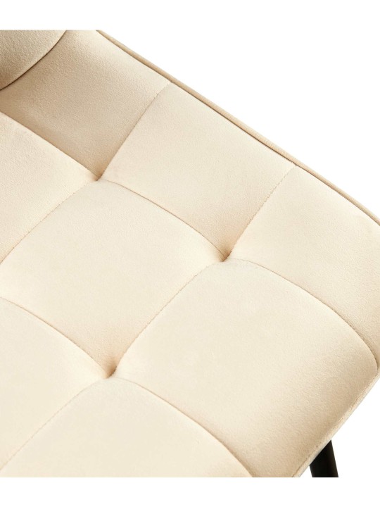 Chaise de salle à manger en velours Gifford, crème Chaise de salle à manger en velours Gifford, crème