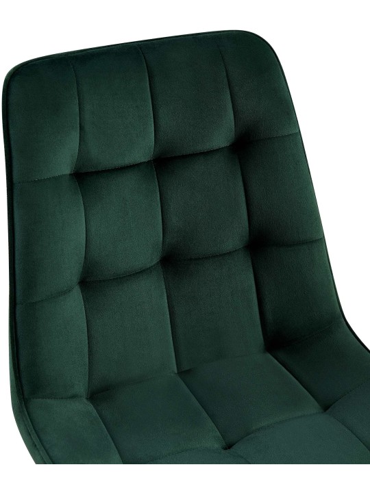 Chaise de salle à manger en velours Gifford, vert