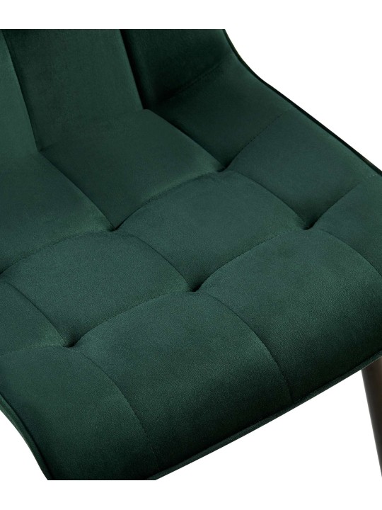Chaise de salle à manger en velours Gifford, vert