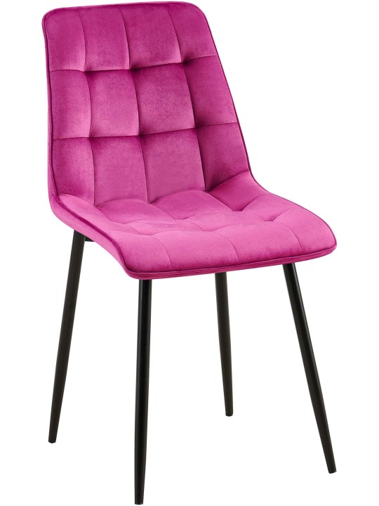 Chaise de salle à manger en velours Gifford, lilas