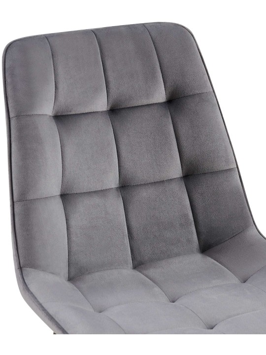 Chaise de salle à manger en velours Gifford, gris foncé Chaise de salle à manger en velours Gifford, gris foncé