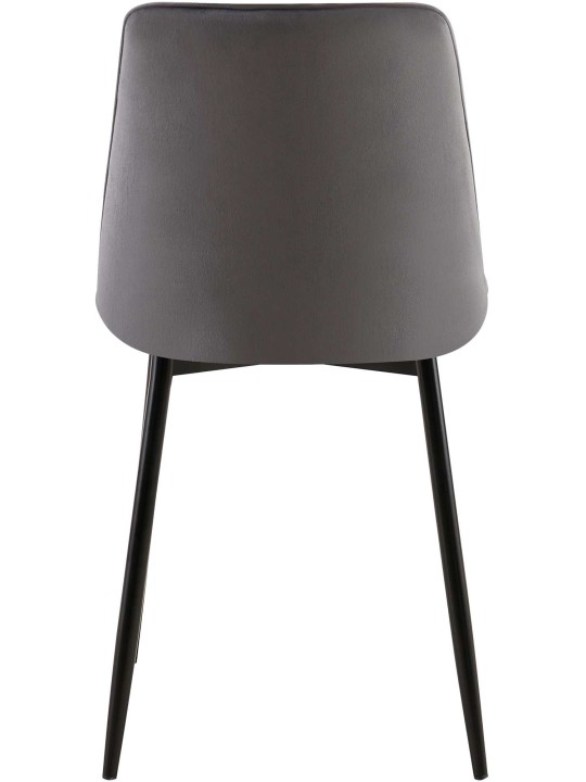 Chaise de salle à manger en velours Gifford, gris foncé Chaise de salle à manger en velours Gifford, gris foncé