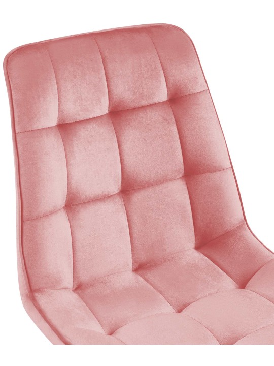 Chaise de salle à manger en velours Gifford, rose Chaise de salle à manger en velours Gifford, rose