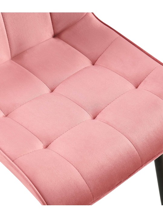 Chaise de salle à manger en velours Gifford, rose Chaise de salle à manger en velours Gifford, rose