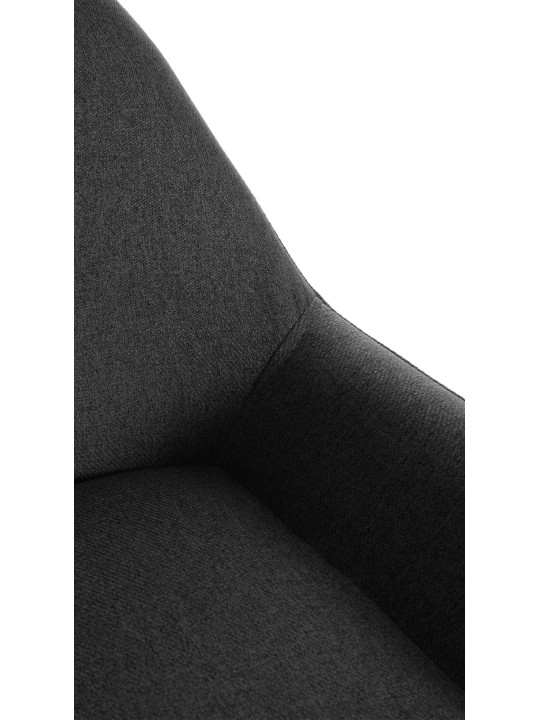 Lot de 2 Tabourets de Bar Braga Tissu Doré, noir