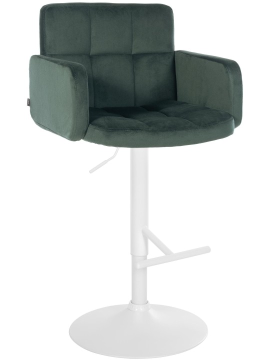 Tabouret de bar Los Angeles velours, vert foncé