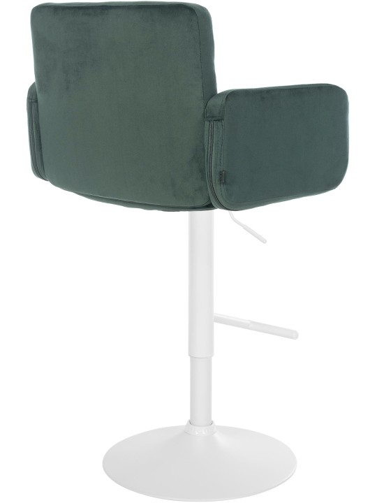 Tabouret de bar Los Angeles velours, vert foncé