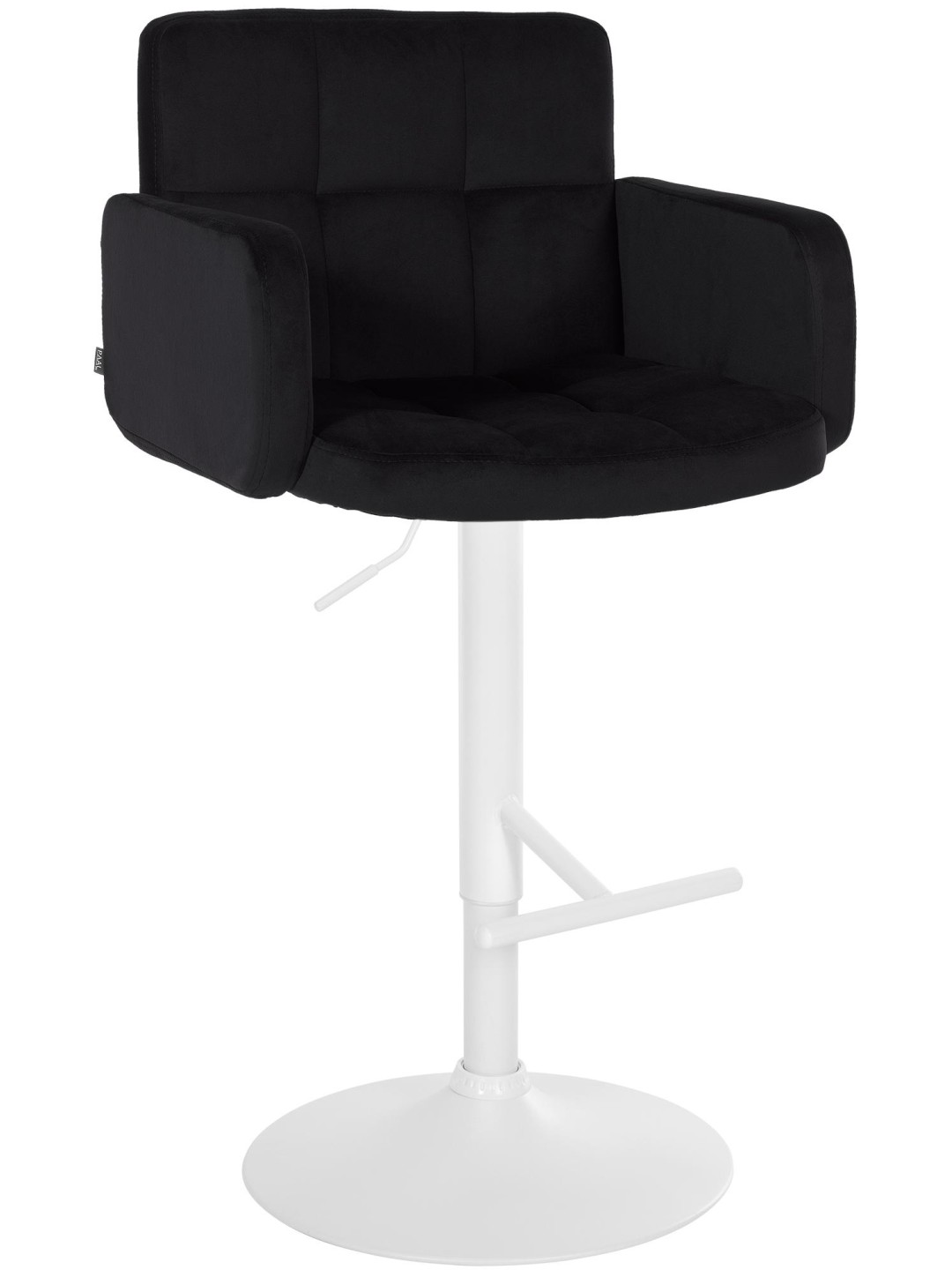 Tabouret de bar Los Angeles velours, noir