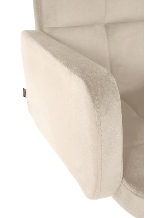 Tabouret de bar Los Angeles velours, crème