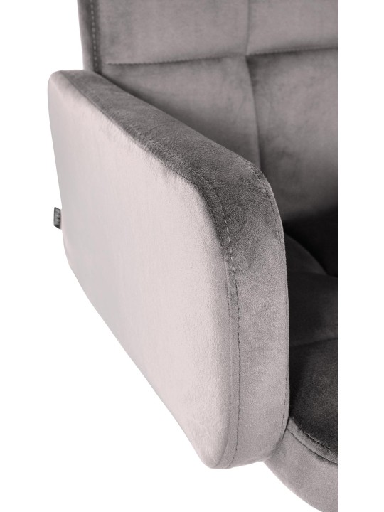 Tabouret de bar Los Angeles velours, gris