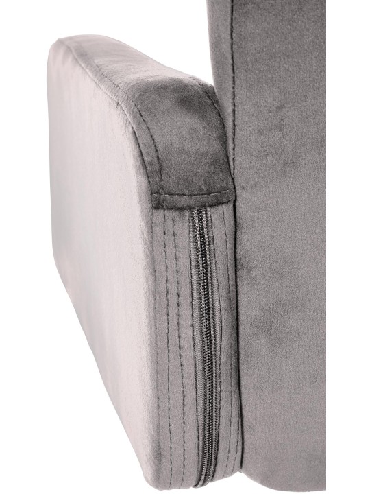 Tabouret de bar Los Angeles velours, gris
