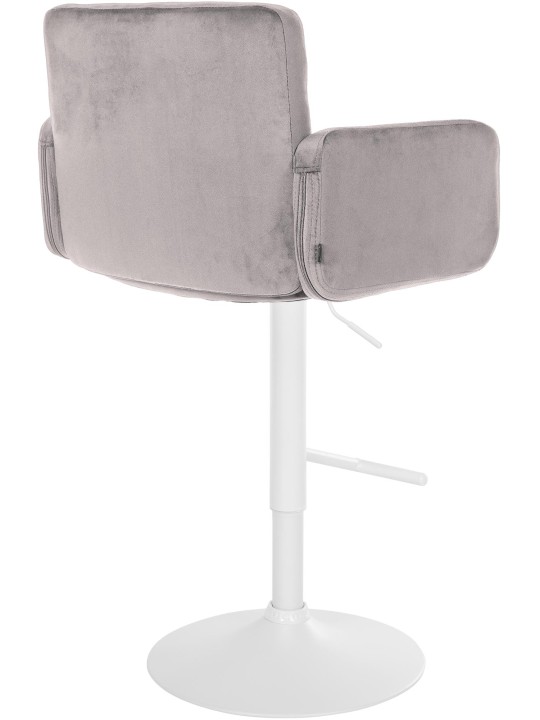Tabouret de bar Los Angeles velours, gris