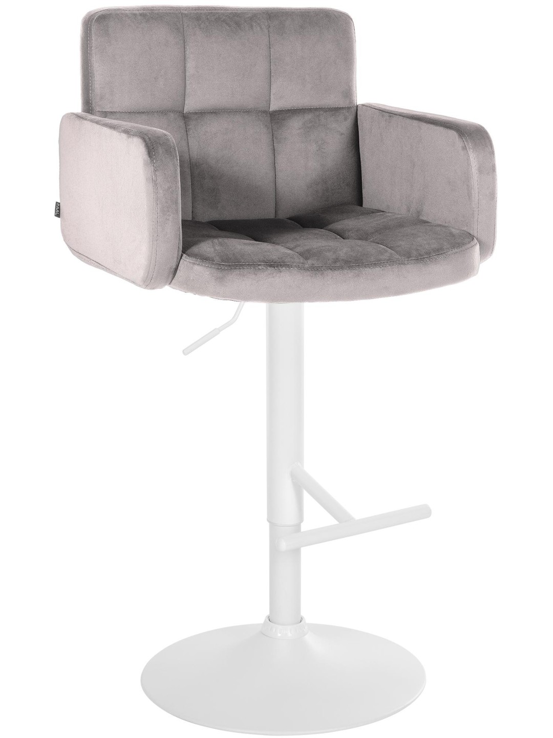 Tabouret de bar Los Angeles velours, gris