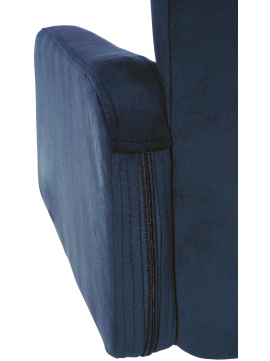Tabouret de bar Los Angeles velours, bleu