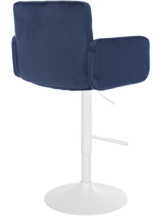 Tabouret de bar Los Angeles velours, bleu