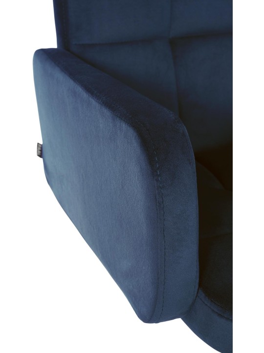 Tabouret de bar Los Angeles velours, bleu