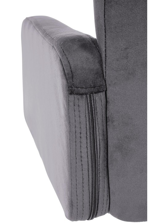 Tabouret de bar Los Angeles velours, gris foncé