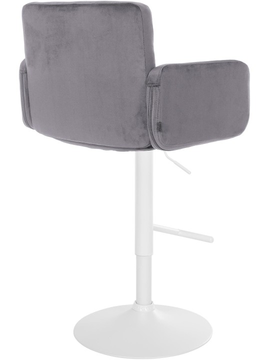 Tabouret de bar Los Angeles velours, gris foncé