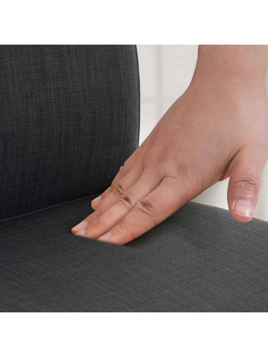 Tabouret de bar Cadix tissu, gris foncé