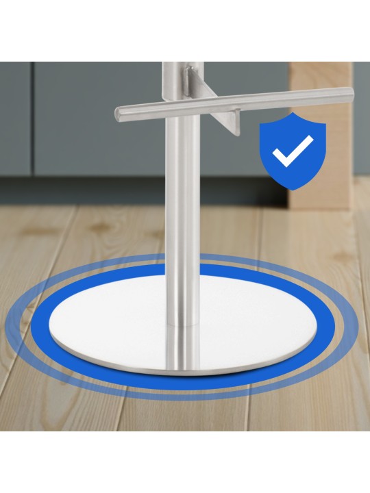 Lot de 2 tabourets de bar Cadiz tissu acier inoxydable, gris foncé Lot de 2 tabourets de bar Cadiz tissu acier inoxydable, gris foncé