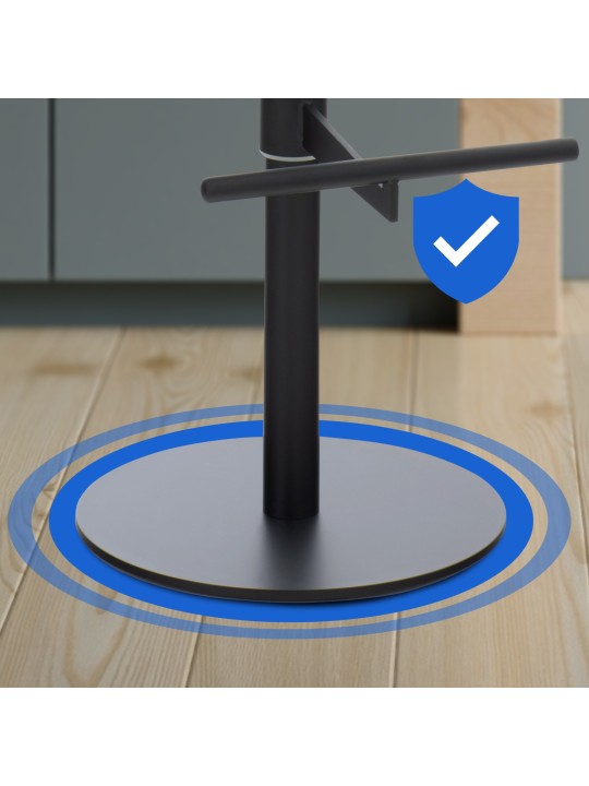 Lot de 2 tabourets de bar Cadix tissu, gris foncé Lot de 2 tabourets de bar Cadix tissu, gris foncé